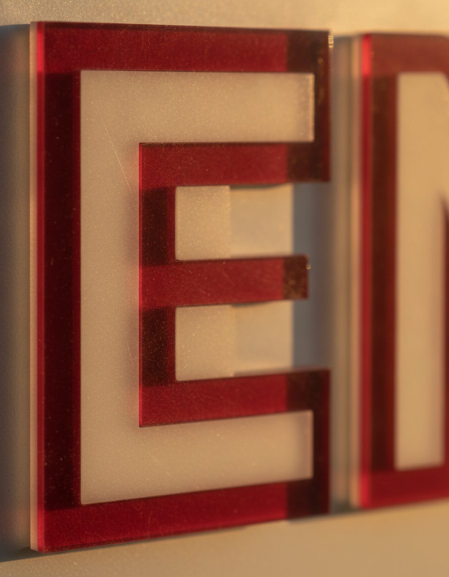 Close detail of fabricated dimensional channel letters